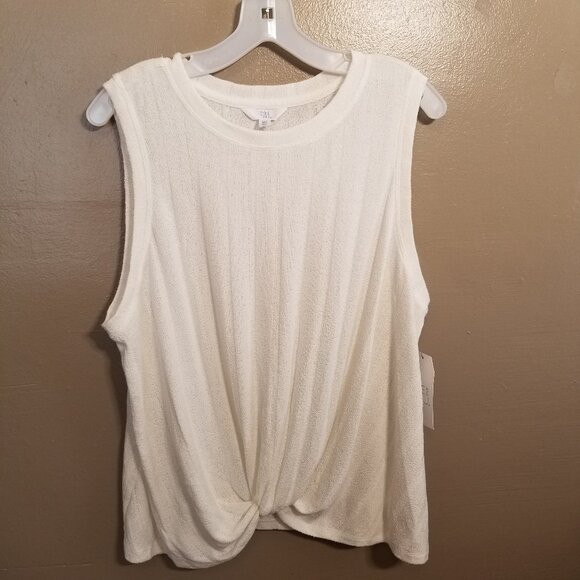 NEW Time & True Twist Front Tank, XXL (2), Winter White - Picture 1 of 8